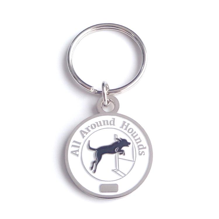Бесплатный дизайн Custom Dog Tag Metal Round Sublimation Dog Tag Dog Name Tag Keychain