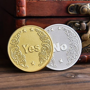 Нет минимального бесплатного дизайна 3D цинкового сплава золота, серебра, латуни, металлической монеты, выполненной на заказ, да или нет монет