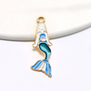 Оптовый изготовленный на заказ брелок с эмалью с логотипом Металлический брелок Милый брелок с русалкой