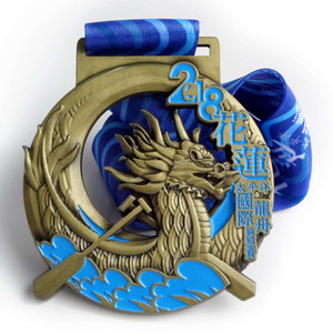 Изготовленная на заказ медальон триатлона Китая трофеев и медалей символического дракона медали 3Д