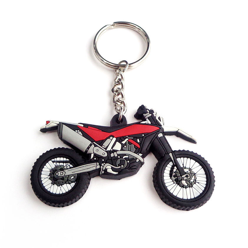 Горячая продажа Souvinier прохладный автомобиль кольцо для ключей черный ПВХ кольцо для ключей мотоцикла