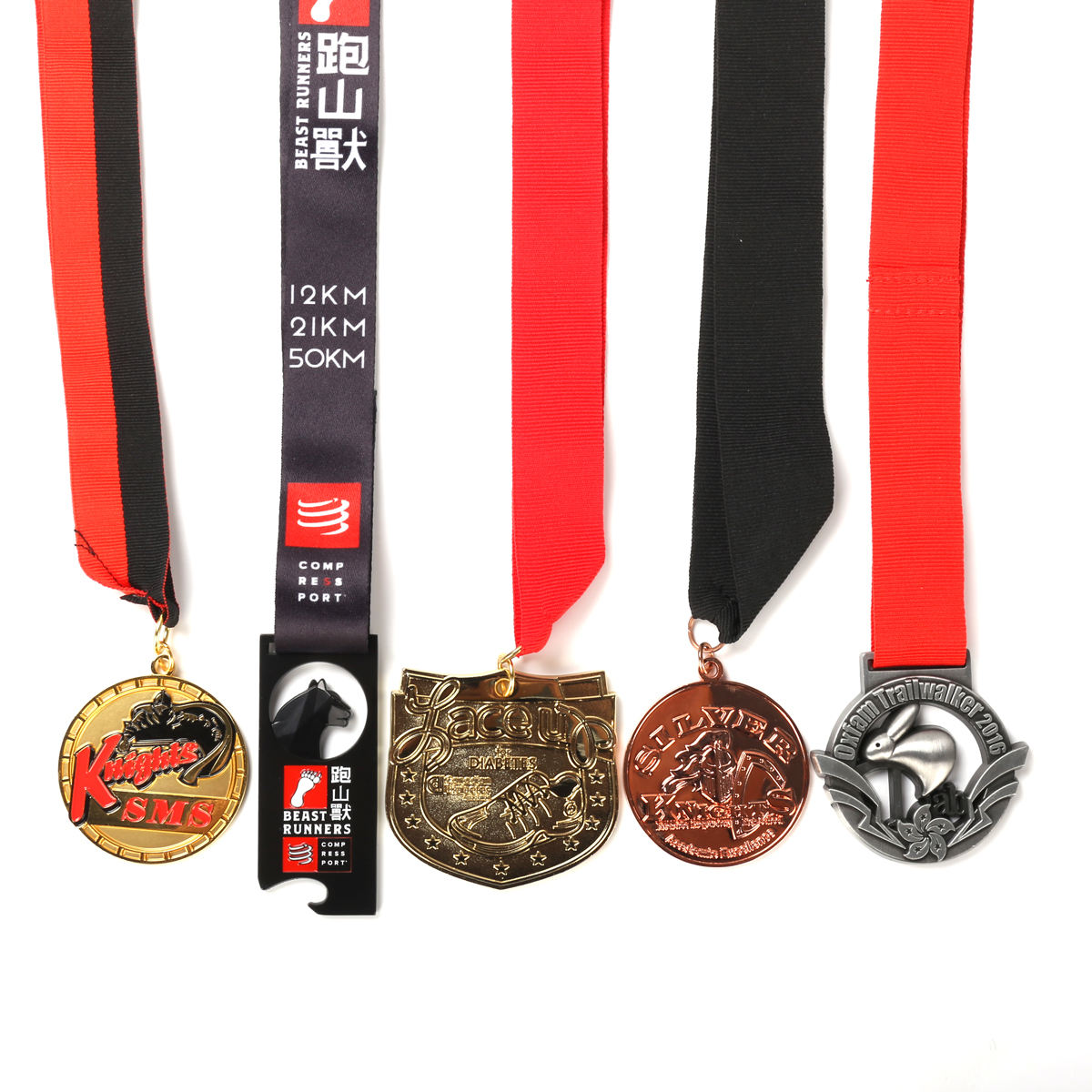 OEM Производство Custom Football Gold 3D Logo Medal 5K Race Running Metal Custom Soccer Sports Award Индивидуальные медали с лентой