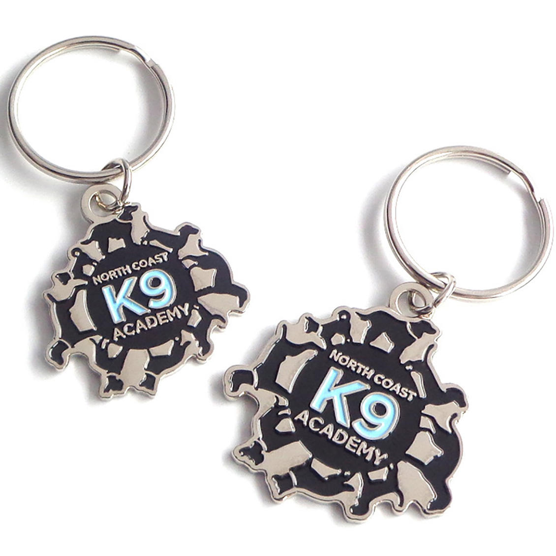 2023 Custom K9 Key Chain Ring Мягкая эмалированная литая металлическая цепочка для ключей