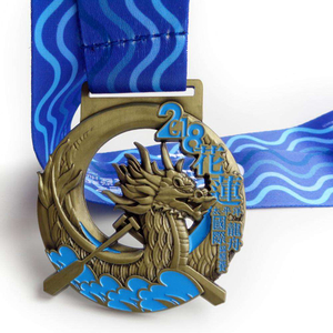 Изготовленный на заказ производитель отливки Медаль большого размера Гонка лодок-драконов Памятные медали Спорт