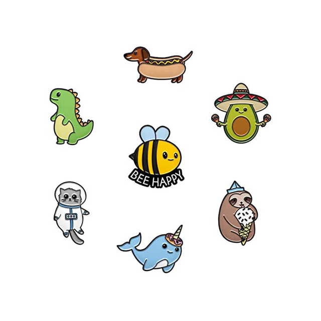 Нет минимального высокого качества производства изготовленных на заказ металлических мультяшных эмалированных штифтов Kawaii с отворотом