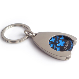 2023 Рекламный напечатанный логотип корзина для покупок Монеты Keychain Custom Shopping Key Coin Trolley