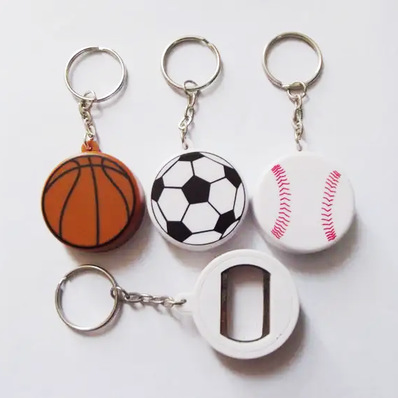Оптовая торговля Custom Logo Ball Keychains Металлическая цепочка для ключей Волейбольная цепочка для ключей
