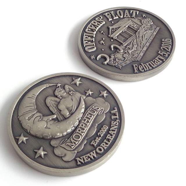 Изготовленное на заказ металлическое антикварное монетное ожерелье с золотой монетой Серебряная монета вызова